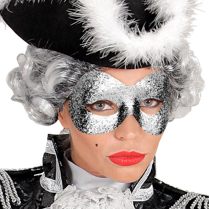 e-carnavalskleding-SYK Oogmasker zilver