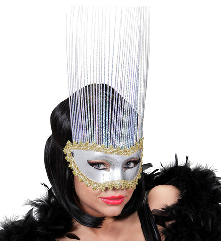 e-carnavalskleding-SYK oogmasker zilver met lange punten