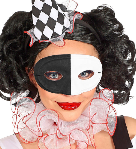 e-carnavalskleding-SYK Oogmasker Zwart / Wit