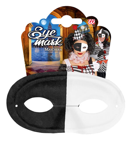 e-carnavalskleding-SYK Oogmasker Zwart / Wit