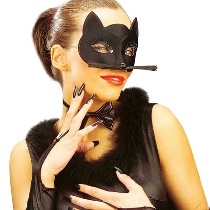e-carnavalskleding-SYK Oogmasker zwarte kat krabbie