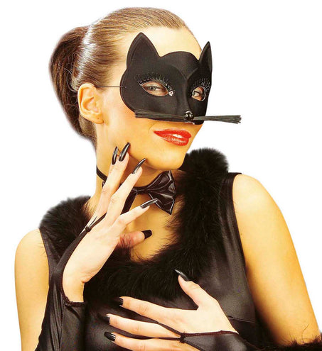 e-carnavalskleding-SYK Oogmasker zwarte kat krabbie