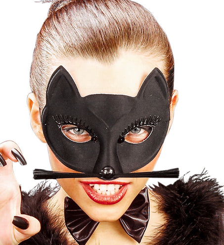 e-carnavalskleding-SYK Oogmasker zwarte kat krabbie