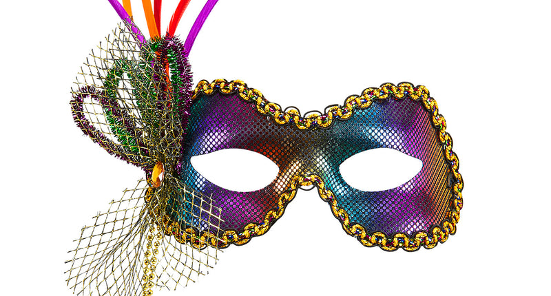 e-carnavalskleding-SYK Oogmaskers in regenboog kleuren