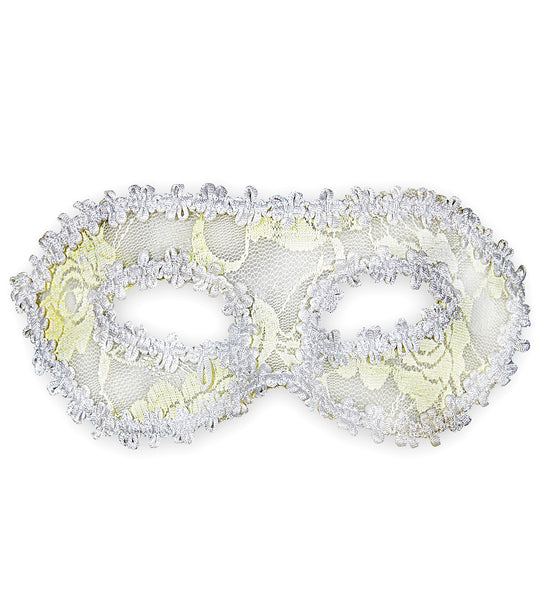 e-carnavalskleding-SYK Oogmaskers met witte roos