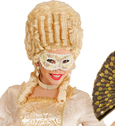 e-carnavalskleding-SYK Oogmaskers met witte roos