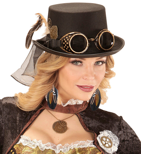 e-carnavalskleding-SYK Oorbellen steampunk veren