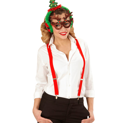 e-carnavalskleding-SYK Oorwarmers met kerstboom
