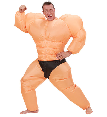 e-carnavalskleding-SYK Opblaasbaar bodybuilder gespierd kostuum