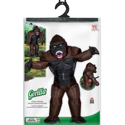 e-carnavalskleding-SYK Opblaasbaar gorilla kostuum unisex