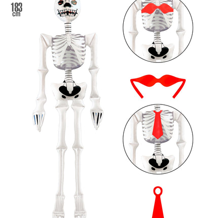 e-carnavalskleding-SYK Opblaasbaar skelet 183cm