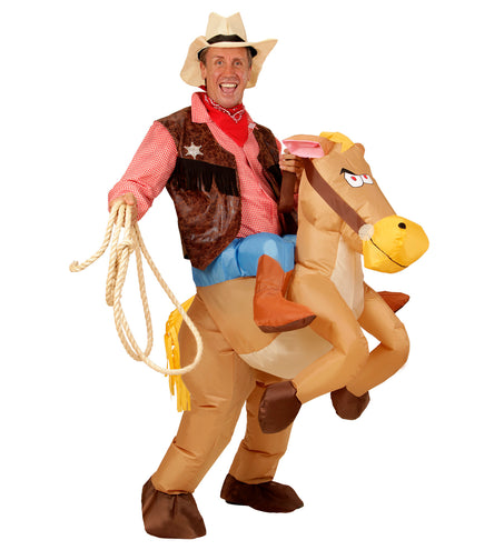 e-carnavalskleding-SYK Opblaasbare cowboy paarden