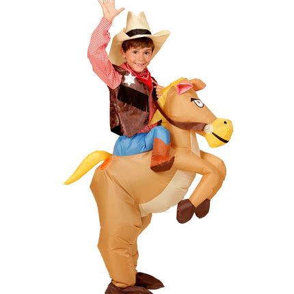 e-carnavalskleding-SYK Opblaasbare cowboy paarden voor kids