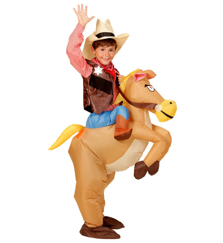 e-carnavalskleding-SYK Opblaasbare cowboy paarden voor kids