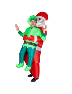 e-carnavalskleding-SYK Opblaasbare gedragen door Kerstman/Elf