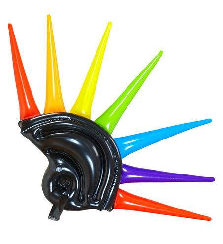 e-carnavalskleding-SYK Opblaasbare gekleurde spike helm