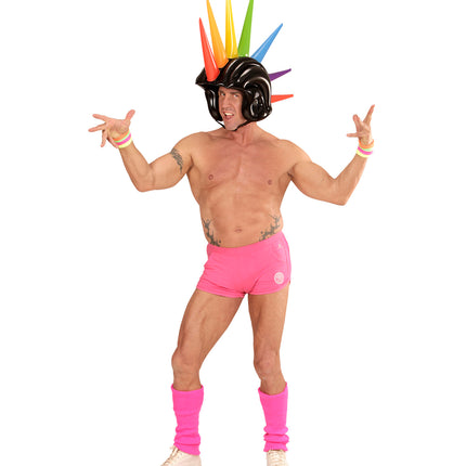 e-carnavalskleding-SYK Opblaasbare gekleurde spike helm
