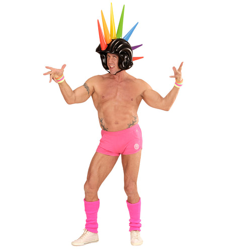e-carnavalskleding-SYK Opblaasbare gekleurde spike helm