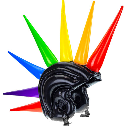 e-carnavalskleding-SYK Opblaasbare gekleurde spike helm