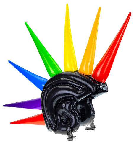 e-carnavalskleding-SYK Opblaasbare gekleurde spike helm