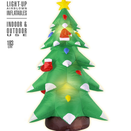 e-carnavalskleding-SYK Opblaasbare kerstboom 183cm
