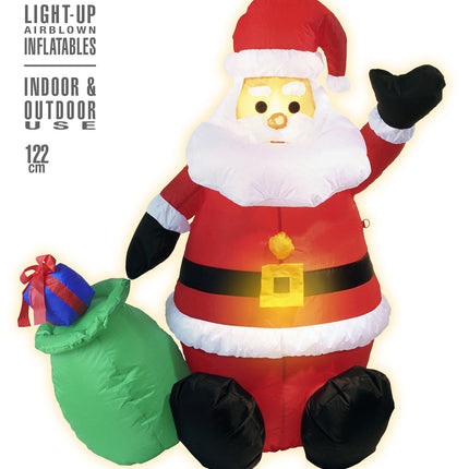 e-carnavalskleding-SYK Opblaasbare kerstman 122cm