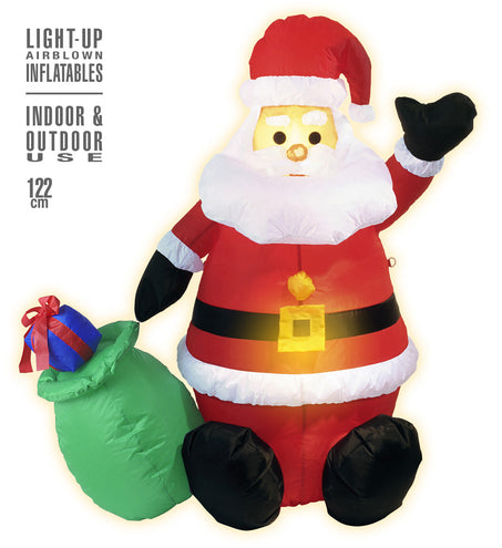e-carnavalskleding-SYK Opblaasbare kerstman 122cm