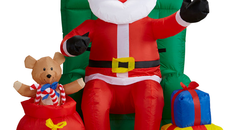 e-carnavalskleding-SYK Opblaasbare kerstman met geschenken