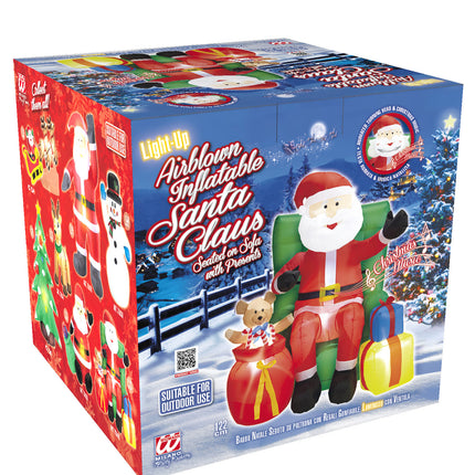 e-carnavalskleding-SYK Opblaasbare kerstman met geschenken