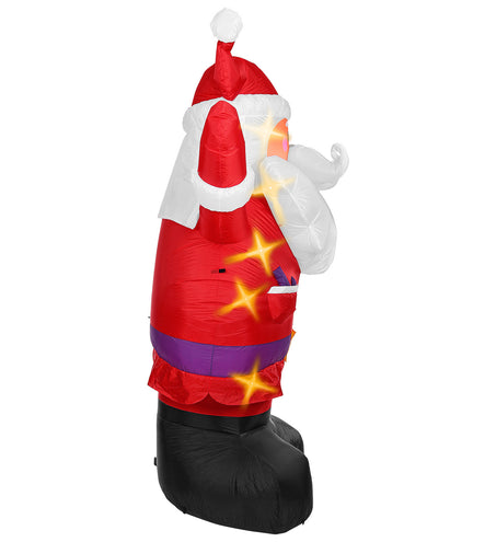 e-carnavalskleding-SYK Opblaasbare kerstman met licht Santa