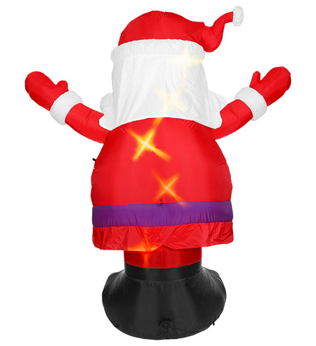 e-carnavalskleding-SYK Opblaasbare kerstman met licht Santa