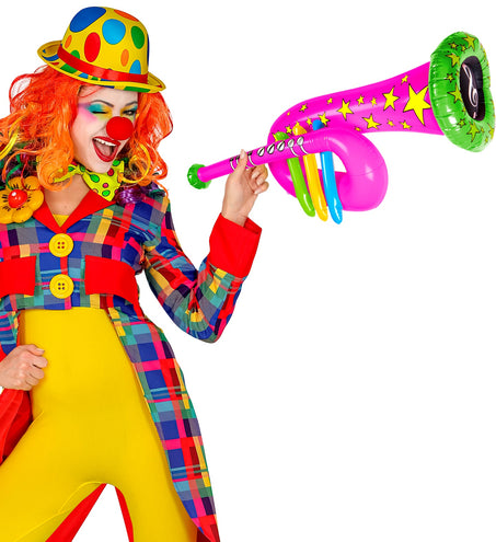 e-carnavalskleding-SYK Opblaasbare tuba Chris roze