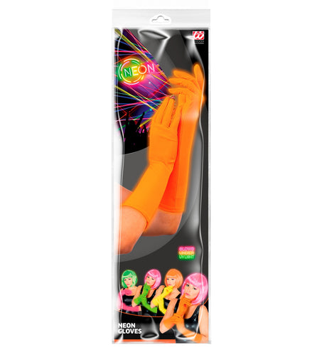 e-carnavalskleding-SYK Oranje handschoenen lang neon