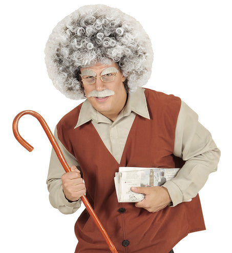 e-carnavalskleding-SYK Oude man of Einstein pruik