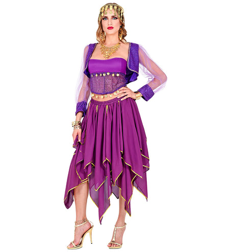 e-carnavalskleding-SYK Paarse chiffon rok