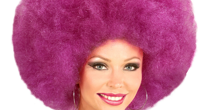e-carnavalskleding-SYK Paarse oversized Afro pruik