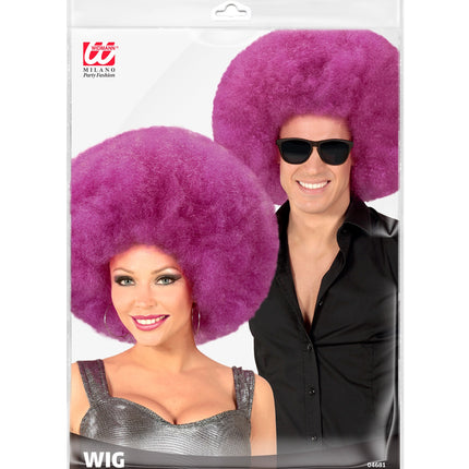 e-carnavalskleding-SYK Paarse oversized Afro pruik