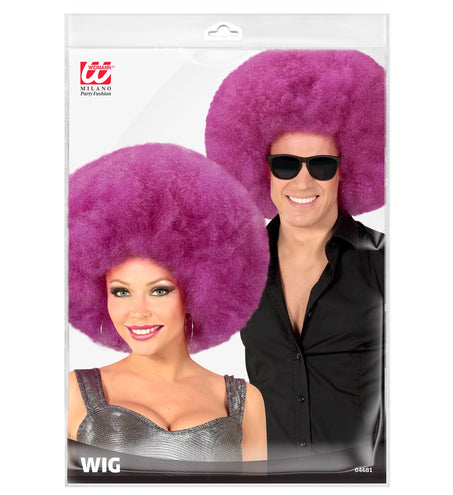 e-carnavalskleding-SYK Paarse oversized Afro pruik