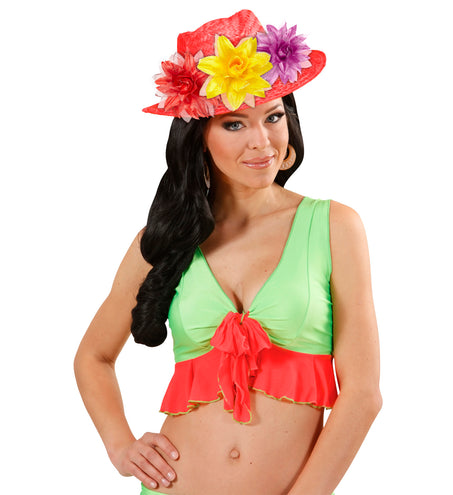 e-carnavalskleding-SYK Paars/Lila haarclip met bloem