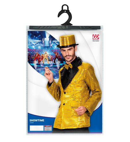 e-carnavalskleding-SYK Pailletten jas goud heren