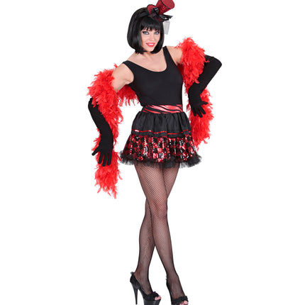 e-carnavalskleding-SYK Pailletten petticoat zwart rood