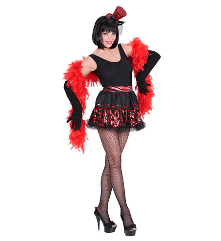 e-carnavalskleding-SYK Pailletten petticoat zwart rood