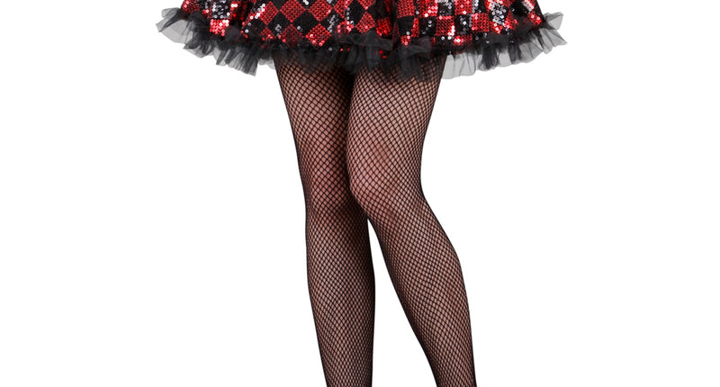 e-carnavalskleding-SYK Pailletten petticoat zwart rood