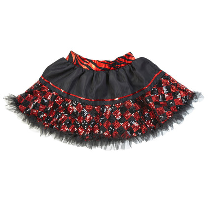 e-carnavalskleding-SYK Pailletten petticoat zwart rood
