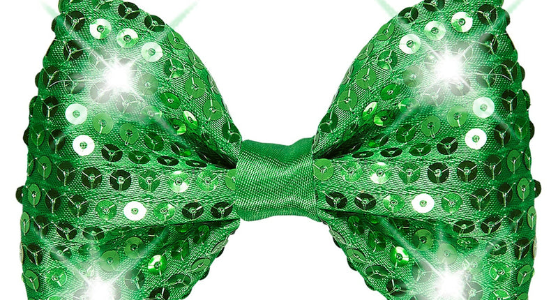 e-carnavalskleding-SYK Pailletten strikje met licht kleur groen