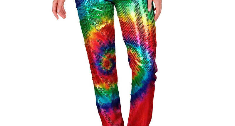 e-carnavalskleding-SYK Paillettenbroek Mara tie dye