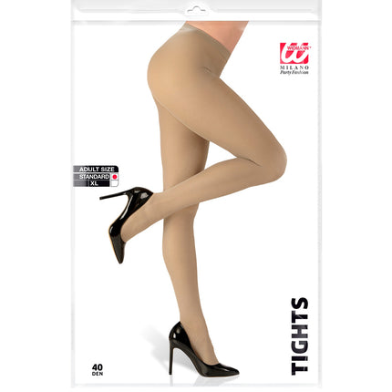 e-carnavalskleding-SYK Panty beige dames