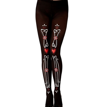 e-carnavalskleding-SYK Panty day of the dead botten