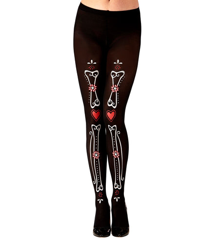 e-carnavalskleding-SYK Panty day of the dead botten