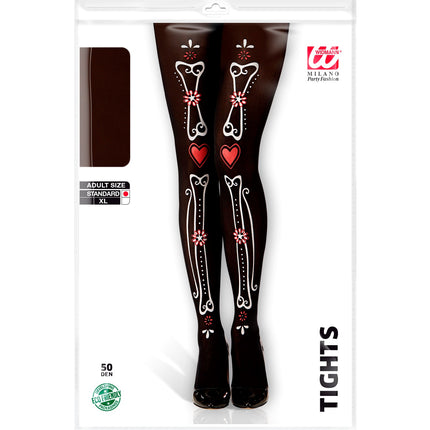 e-carnavalskleding-SYK Panty day of the dead botten
